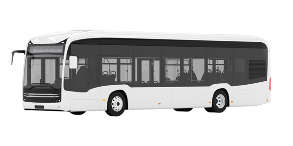 wei&szlig;er elektrischer Stadtbus