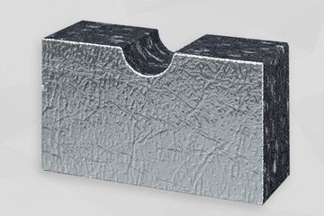 Verbundschaumplatte stehend mit Aluminiumoberfläche