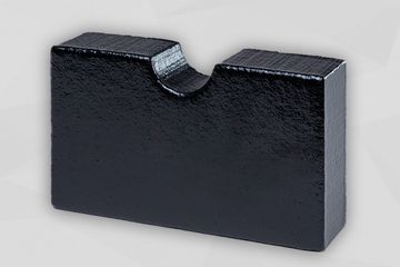 Akustikplatte stehend mit schwarzer Folienoberfläche