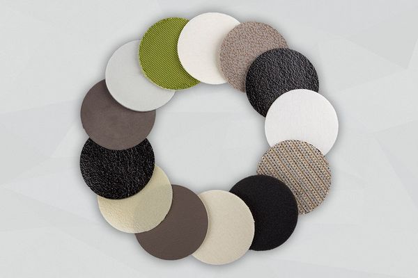 Kreise aus diversen Kaschiermaterialien