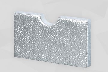 Weiße Glasfasermatte mit einer geprägten Aluminiumfolie