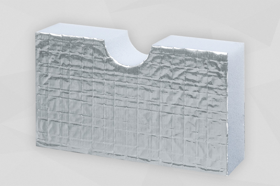 Melamineschuim Cello® HR 290 ALG-04 Hellgraue Schaumstoffplatte mit Aluminiumoberfläche